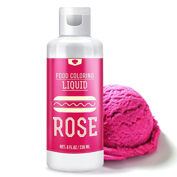 Lebensmittelfarbe - 30 X 10Ml Lebendige Lebensmittel Farben Zum Backen, Kuchen Dekorieren, Zuckerguss, Kekse, Fondant Und Macaron - Flüssige Food Coloring Für Die DIY Seifenherstellung Und Basteln Naty Shop Rose