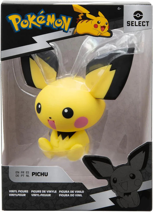 Pokémon PKW3388 - Figurină de vinil - Pichu, Figurină oficială de colecție, 10Cm