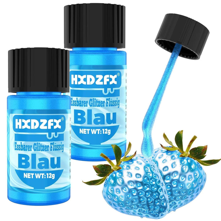 Glitter lichid comestibil - 2 × 12 grame Glitter Naty Shop Albastru
