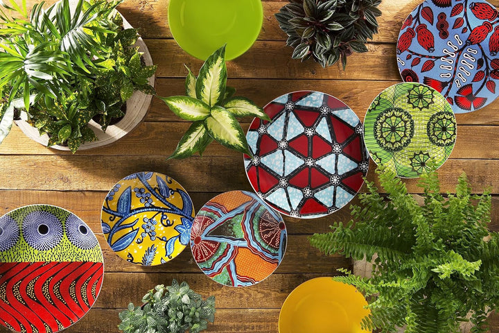 Excelsa Africa serviciu de farfurii 18 piese, porțelan și ceramică, multicolor Naty Shop