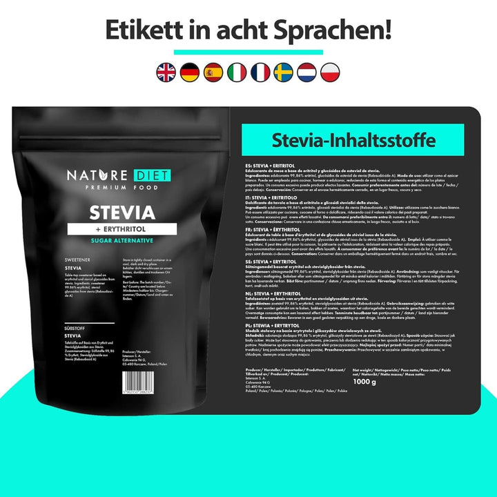 Nature Diet - Îndulcitor Stevia, 1 Kg Indulcitori Naty Shop