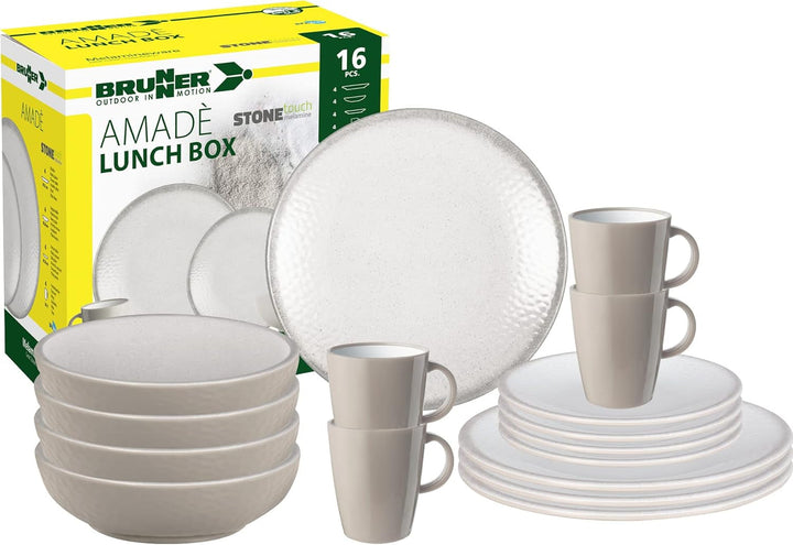 ESS Geschirr, melamină, set prânz, 16 piese Seturi vesela masa Naty Shop Standard