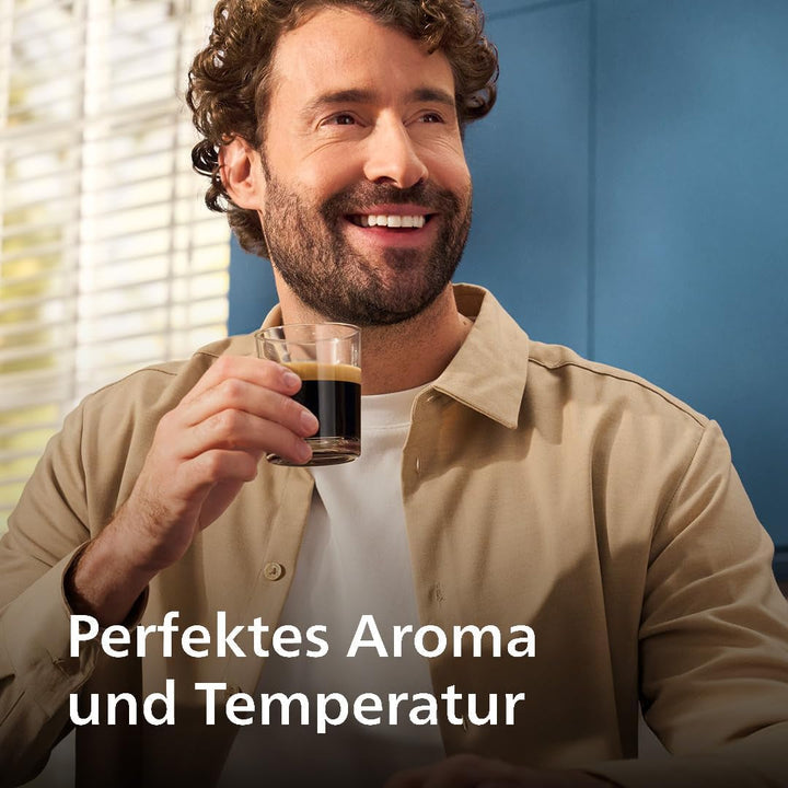 Espressor complet automat Philips seria 5500, inclusiv Latte Go, tehnologie Silent Brew și pornire rapidă. Cafea aromatică din boabe proaspăt măcinate, 20 de băuturi calde și cu gheață, gri (EP5544/50)
