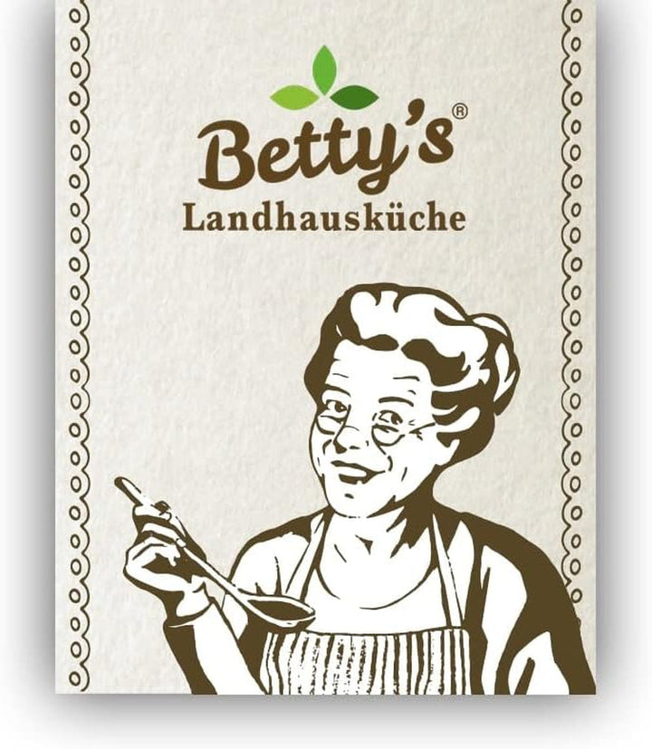 Betty'S Landhausküche cutie de hrană umedă pentru pisici, Fără cereale, Cea mai bună calitate, Carne de înaltă calitate, Gently cooked, Potrivit pentru toate rasele de pisici, Pui și fazan cu ulei de borangic 6 X 200 G