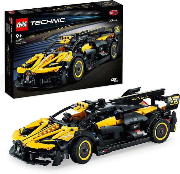 Mașină de curse LEGO Technic Bugatti, kit model mașină, jucărie mașină sport, set mașină iconică de colecționat, jucărie de construit de la 9 ani 42151 Seturi de constructie Besuche den LEGO-Store Titlu implicit