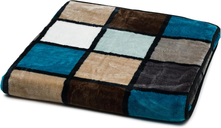 Gözze - Pătură moale și confortabilă, senzație de cașmir, greutate mare a țesăturii 500 G/M², Antigua, 150 X 200 Cm - Muștar/Negru/Alb Paturi si Cuverturi Besuche den GÃ¶zze-Store Aqua/Taupe/Petrol