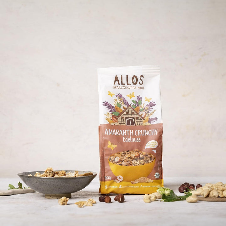 ALLOS Amaranth Crunchy Nobleuss | Muesli organic Nut Ovăz Cereale pentru micul Cereale Naty Shop