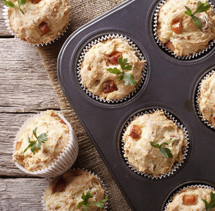 Wenco Muffinform 12Er Antihaft Backblech, Spülmaschinengeeignet, Karbonstahl – Muffinblech Für 12 Muffin – Hitzebeständig Bis 220°C, Schwarz Matrite si tavi pentru copt Naty Shop