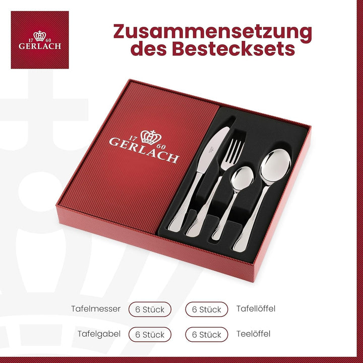 Gerlach Celestia Set de tacâmuri pentru 6 persoane Bucatarie Naty Shop