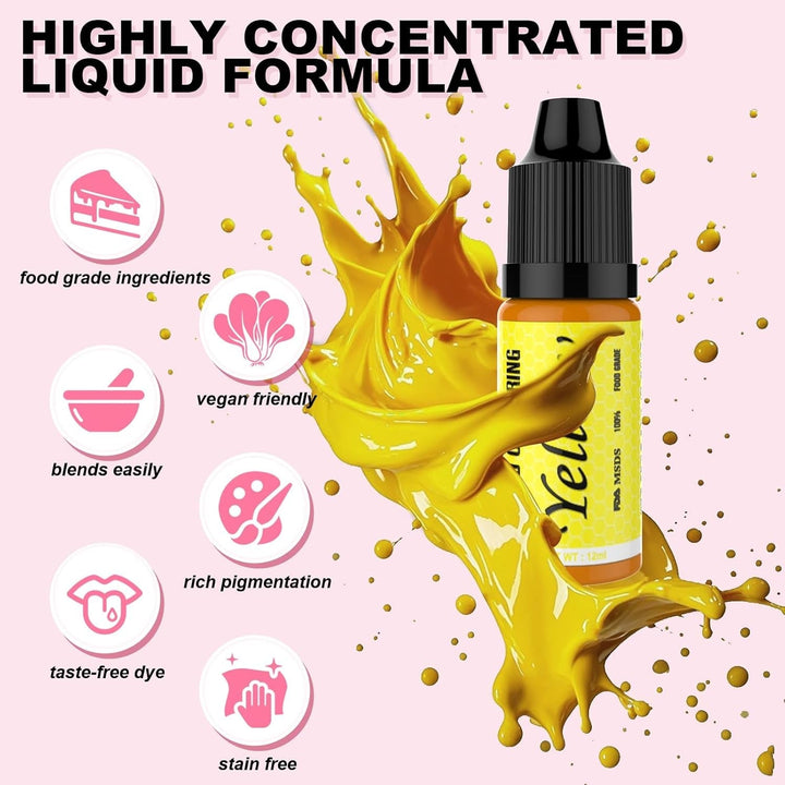 Set 7 coloranti alimentari lichizi, 7 x 12 ml Coloranti Alimentari Naty Shop