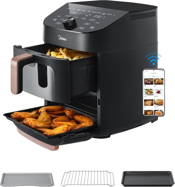 Midea Hot Air Fryer 2L, 1150W Airfryer, fără ulei, Hot air fryer, Funcție de oprire automată Electrocasnice Naty Shop 11L