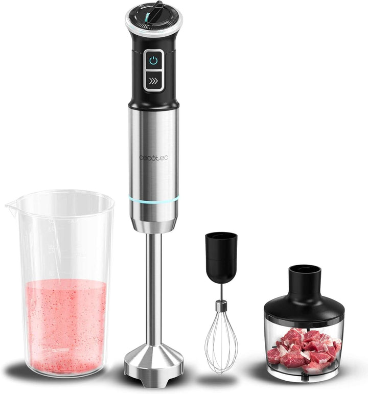 Cecotec Stabmixer Power Titanblack 1500 XL Perfectcream&Crush. 1500 W, Crossblades Technologie Mit 4-Klinge-Blättern Mit Schwarzer Titan-Beschichtung, Extralangem Fuß, Spritzschutz-Klingeneinsatz Mama si Copilul Naty Shop 1100W 3 Zubehörteile