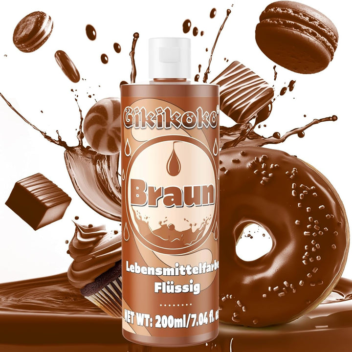 Gikikoko, Colorant alimentar lichid foarte concentrat, 200 ml Coloranti Alimentari Naty Shop Maro