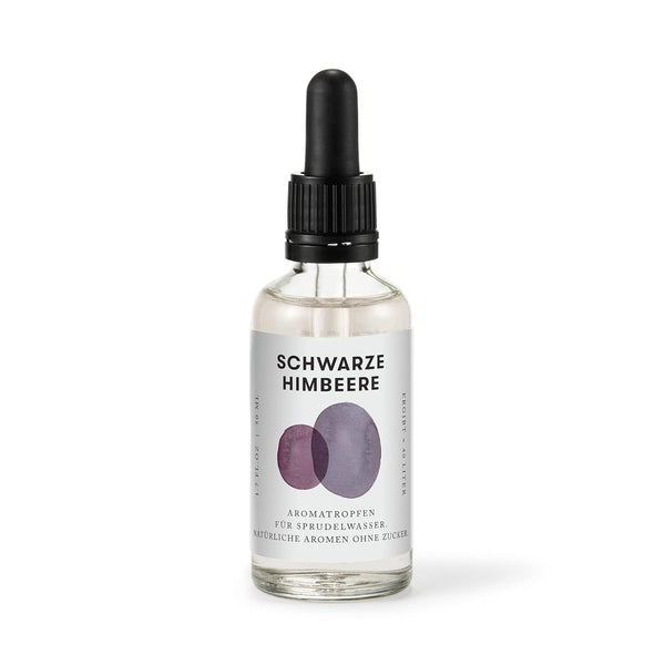 Aarke Aroma picături pentru apă spumantă, gust de zmeură neagră Indulcitori Naty Shop Schwarze Himbeere