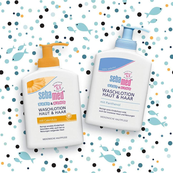 Sebamed Loțiune de spălat pentru bebeluși și copii, șampon și gel de duș, 200 ml (pachet de 3) Mama si Copilul Naty Shop