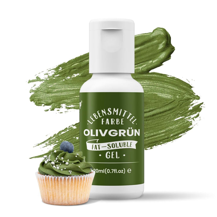 Oil Blend, colorant alimentar pe bază de ulei foarte concentrat, 20 ml Coloranti Alimentari Naty Shop Verde masline
