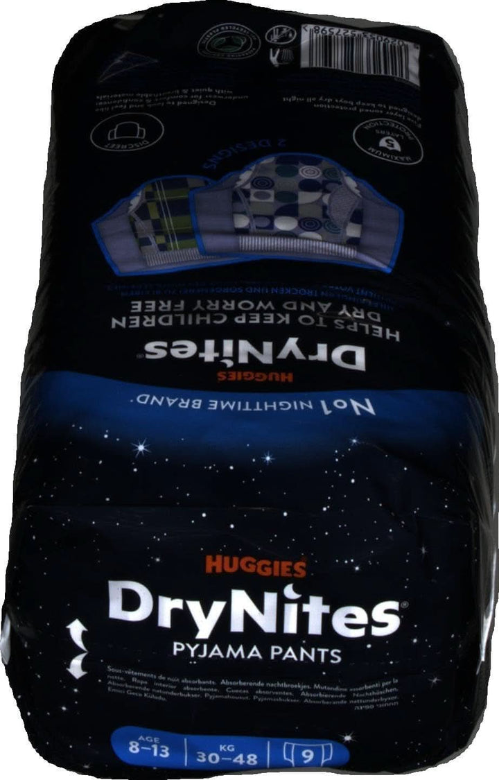 Huggies Drynites Scutece de noapte foarte absorbante, pentru băieți 8-13 ani (30-48 kg), 9 buc Mama si Copilul Naty Shop