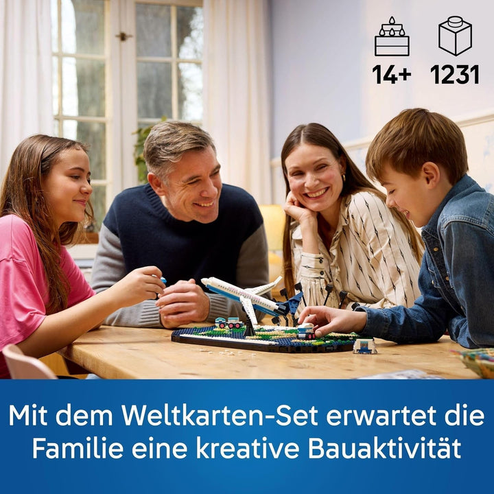 Amintiri de călătorie LEGO, harta lumii de jucărie, set de construit și jucat pentru fete și băieți, cadou pentru familiile care iubesc aventura și călătoriile, activitate creativă, de colecție 41838 Seturi de constructie Besuche den LEGO-Store