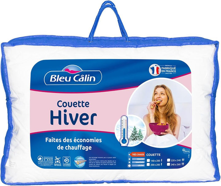 Bleu Calin Plapumă de iarnă pentru 1 persoană, foarte caldă, foarte pufoasă - Microfibre - 140X200Cm Plapumi si pilote Naty Shop
