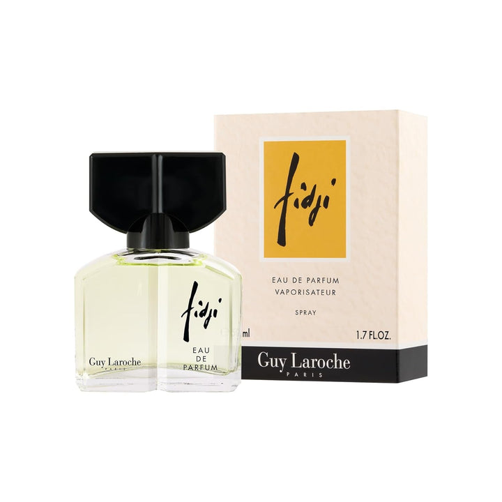 Guy Laroche Fidji Eau De Parfum, Parfum pentru femei, Un parfum răcoritor, pur și floral, cu zambilă, garoafă și paciuli, 50ml