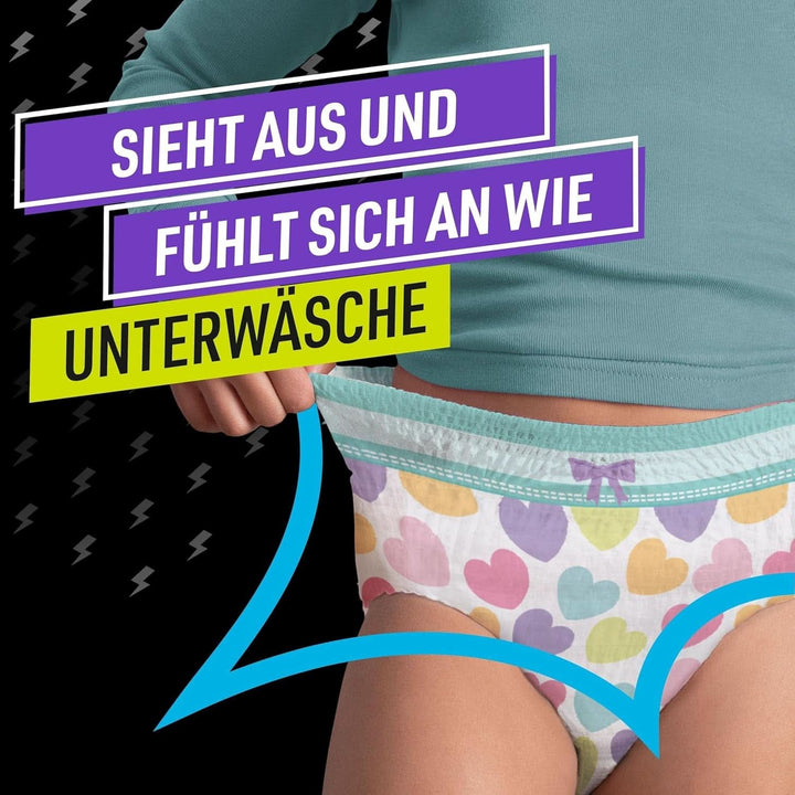 Pantaloni pijama Hearts, 10 Pantaloni de noapte absorbanți, 7 ani, 17Kg-30Kg Mama si Copilul Naty Shop