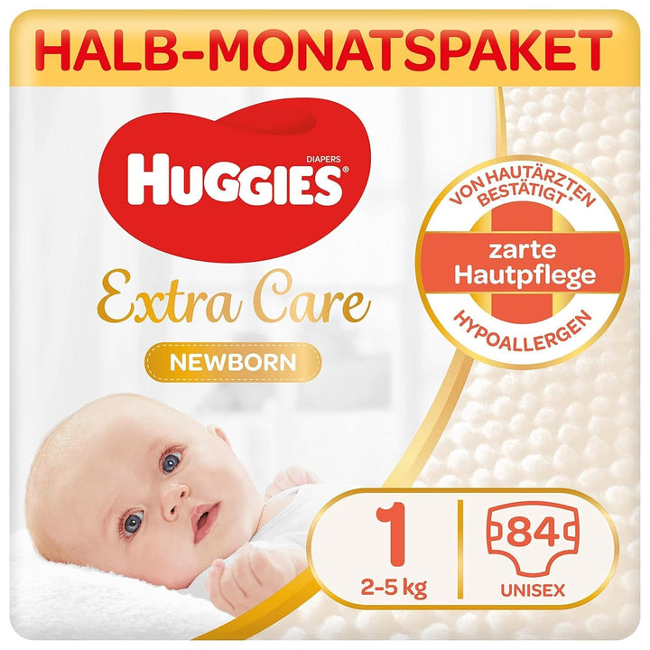 Scutece Huggies pentru nou-născuți nou-născuți mărimea 1, cutie pentru jumătate de lună Mama si Copilul Naty Shop Marimea 1