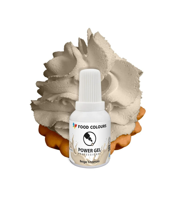 Gelfarbe BEIGE CHAMOIS 20G Lebensmittelfarbe Für Ein Breites Anwendungsspektrum Zur Dekoration Von Kuchen, Torten, Sahnecreme, Biskuitteig, Royal Icing, Macarons Coloranti Alimentari Naty Shop Beige Chamois