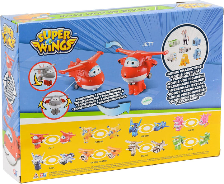 Super Wings Transform-A-Bots World Airport Crew - Seria 1 - Crew Collector's Pack - 15 figuri de jucărie - Figuri de 5,1 cm Action figures Naty Shop