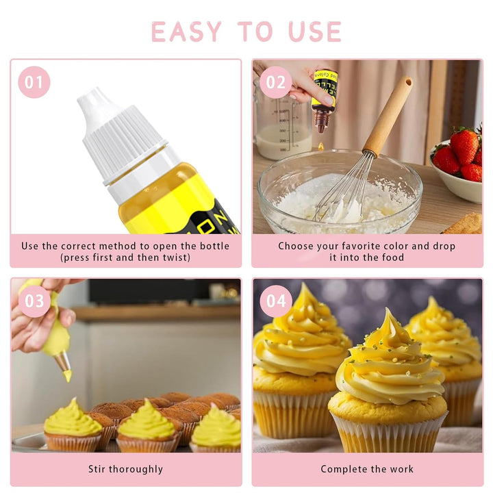 Set coloranti alimentari lichizi, 10 x 10 ml Coloranti Alimentari Naty Shop