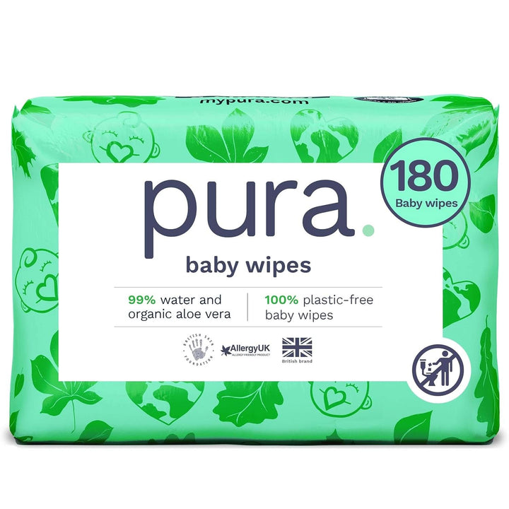 Șervețele ecologice pentru pielea sensibilă a bebelușului, 99% apă, fără plastic, biodegradabile, pentru pielea sensibilă, predispusă la eczeme, nou-născuți Servetele Umede Bebelusi Naty Shop 1080 servetele Unica folosinta