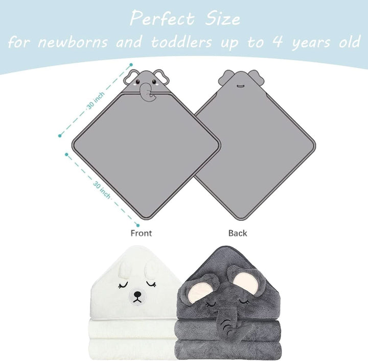 Pachet de 2 prosoape de baie cu glugă 80 x 80 cm Mama si Copilul Naty Shop