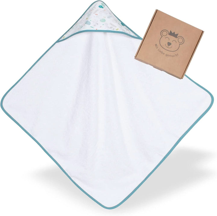 Prosop cu glugă pentru copii | 75X75Cm | 100% bumbac | Oeko-TEX 100 | Furnizorul #1 pentru clinici | Unisex Mama si Copilul Naty Shop