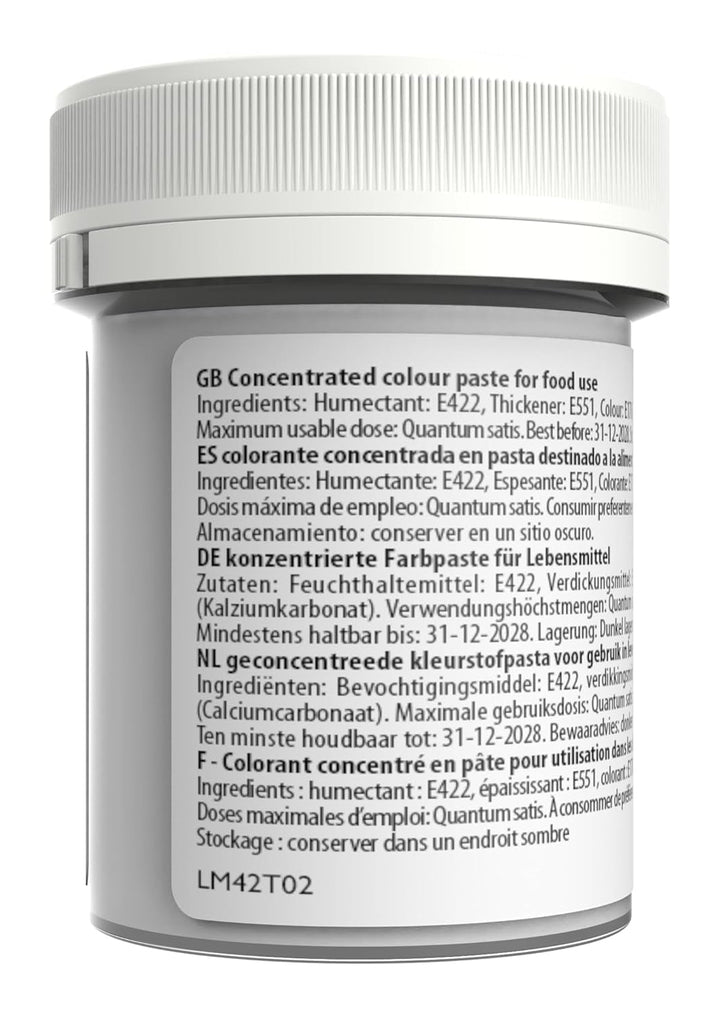 Sugarflair Lebensmittelfarbe Max Konzentriert White Extra, Lebensmittel Farbstoff Hoch Konzentriert Für Marzipan Und Fondant, Max Concentrate Paste Colour - 42G Coloranti Alimentari Naty Shop