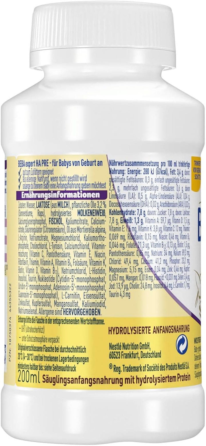 BEBA Nestlé BEBA EXPERT HA PRE Formula pentru sugari hidrolizată Mama si Copilul Naty Shop