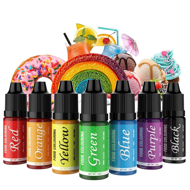 Set 7 coloranti alimentari lichizi, 7 x 12 ml Coloranti Alimentari Naty Shop Default Title