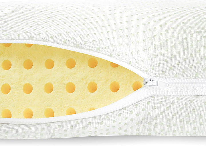 Mister Sandman Pernă ergonomică 40X80, pernă pentru gât cu față de pernă Aloe Vera, pernă Visco perfect potrivită pentru cei care dorm abdominal, cei care dorm pe spate și cei care dorm lateral, pernă cu spumă de memorie Perne ortopedice cervicale Naty Shop