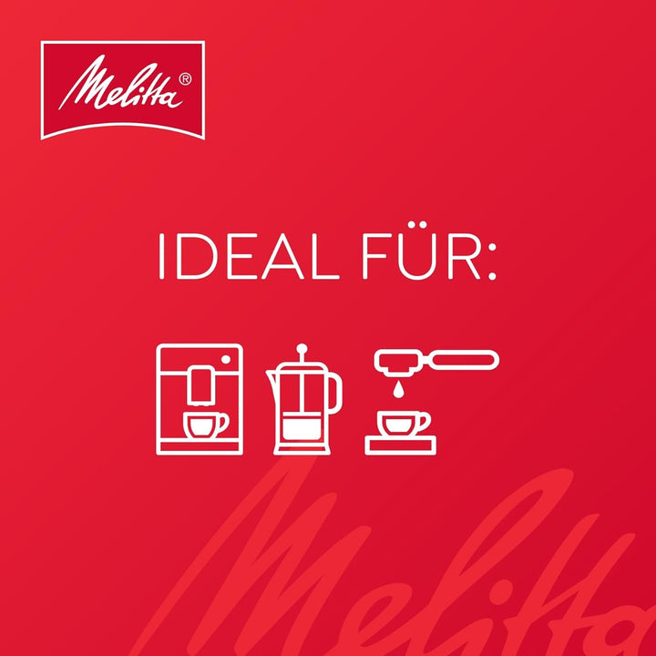 Melitta Barista Perfection 100% Brazilia, boabe de cafea întregi, cafea de origine unică, 100% Arabica, prăjire lentă cu tambur, Crema Forte, tărie 4 Cafea Naty Shop