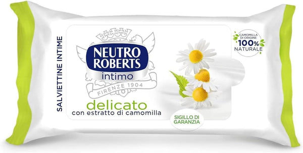 Șervețele igienice intime, cu mușețel, 100% naturale, potrivite pentru pielea sensibilă, pentru femei și copii Servetele Umede Bebelusi Naty Shop
