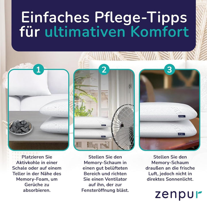 Set de 2 perne pentru susținerea gâtului 40X60-13Cm - Pernă ergonomică de dormit pentru gât și umeri, certificată Oeko-Tex Perne ortopedice cervicale Naty Shop