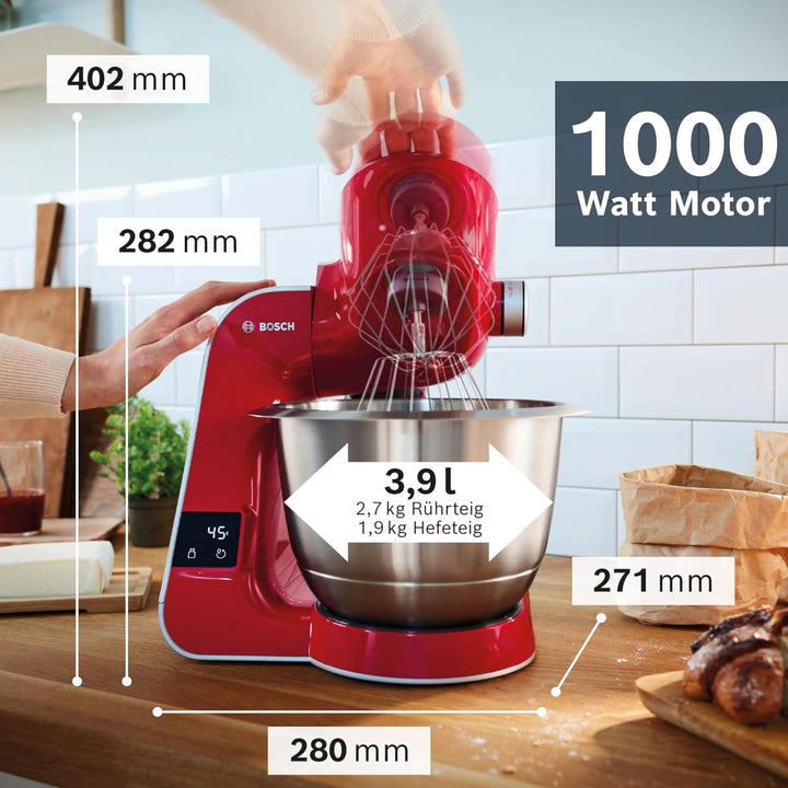 Robot de bucătărie Bosch Seria 4 MUM5X720, cântar integrat, bol din oțel inoxidabil 3.9L, mixer 1.25L, 1000W Accesorii Hrana si Alaptare Bebe Naty Shop