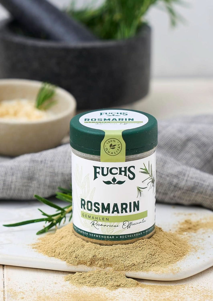 Fuchs - Rozmarin măcinat - Pentru condimentarea peștelui, cărnii și legumelor, 30 grame Condimente Naty Shop