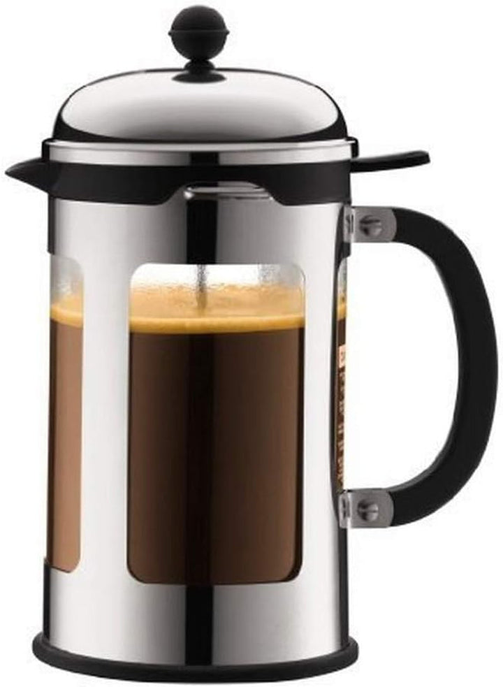 Cafetieră Bodum CHAMBORD (sistem French Press, protecție împotriva scurgerilor, cadru din oțel inoxidabil, 1,0 litri) cupru, cupru