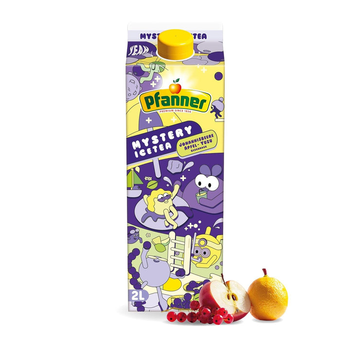 Pfanner Ceai rece cu lămâie albă și flori de soc – Pachet de 2 L - Ceai preparat direct cu suc de lămâie