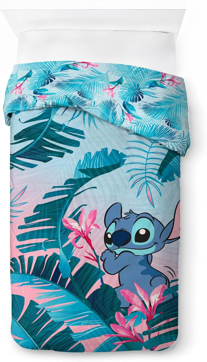 Set de lenjerie de pat pentru copii Lilo And Stitch Floral Lenjerie de pat - copii Naty Shop