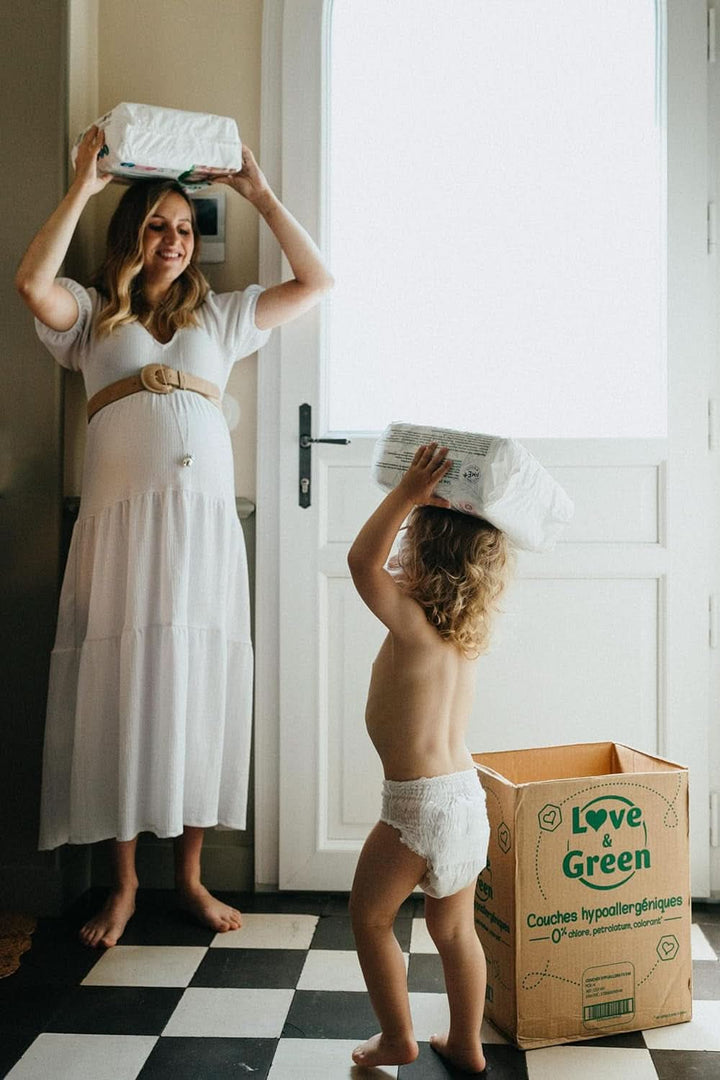 Love & Green, scutece marimea 3, hipoalergenice, fara clor Mama si Copilul Naty Shop