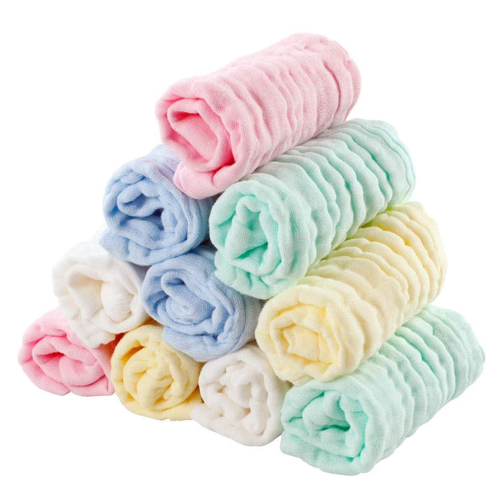 Prosoape de spălat pentru bebeluși EXTSUD, pachet de 10 prosoape de muselină pentru bebeluși Mama si Copilul Naty Shop Colorat