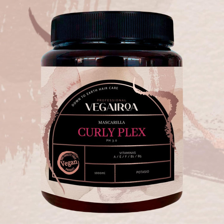 VEGAIROA - Curly Plex Mask - Mască pentru bucle definite fără frizz - Îngrijire hidratantă profundă - Pentru păr creț sau ondulat - Produs profesional vegan de coafură - 1000ml Masca de par Naty Shop