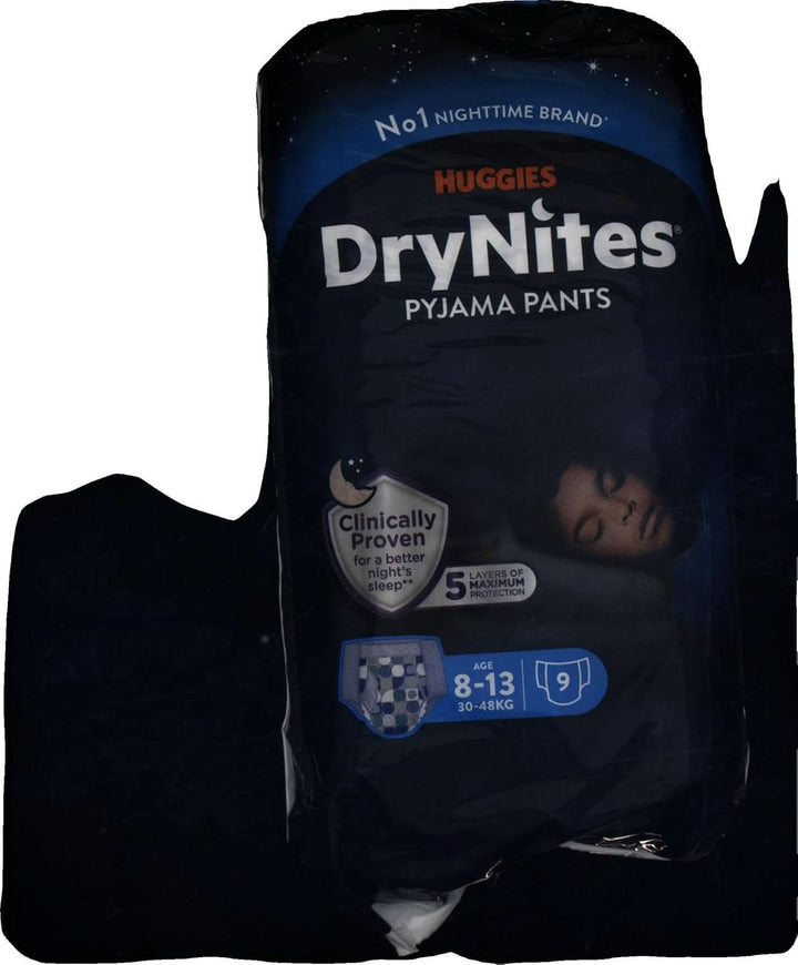 Huggies Drynites Scutece de noapte foarte absorbante, pentru băieți 8-13 ani (30-48 kg), 9 buc Mama si Copilul Naty Shop
