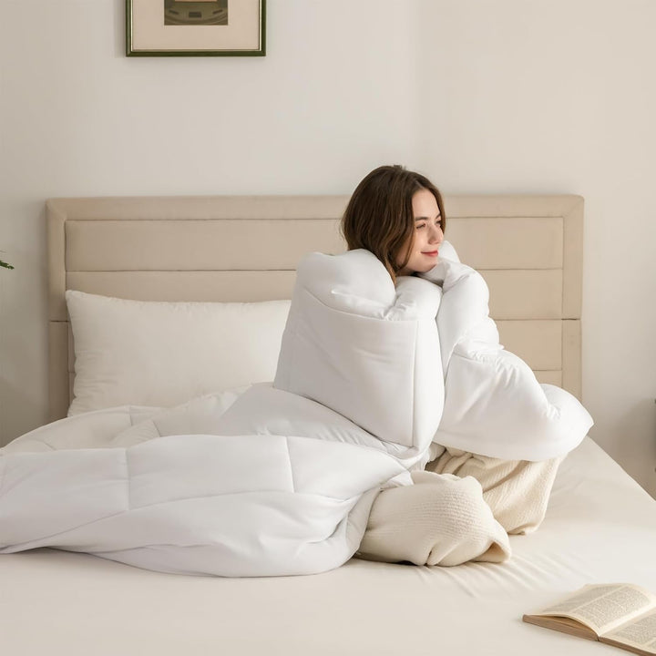 Good Nite Winter Duvet 200X200 Cm 460Gsm Plapumă caldă pentru lenjerie de pat de iarnă Plapumă matlasată cu umplutură din poliester Microfibre Pătură de dormit alb 200X200Cm Plapumi si pilote Naty Shop