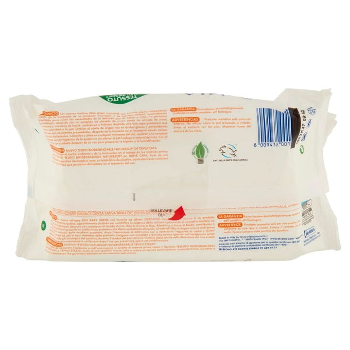 Șervețele umede, pachet de 2 (2 x 72 șervețele) Servetele Umede Bebelusi Naty Shop
